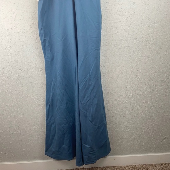 Lulus Margaux One shoulder maxi dress in slate NEW - Picture 8 of 16